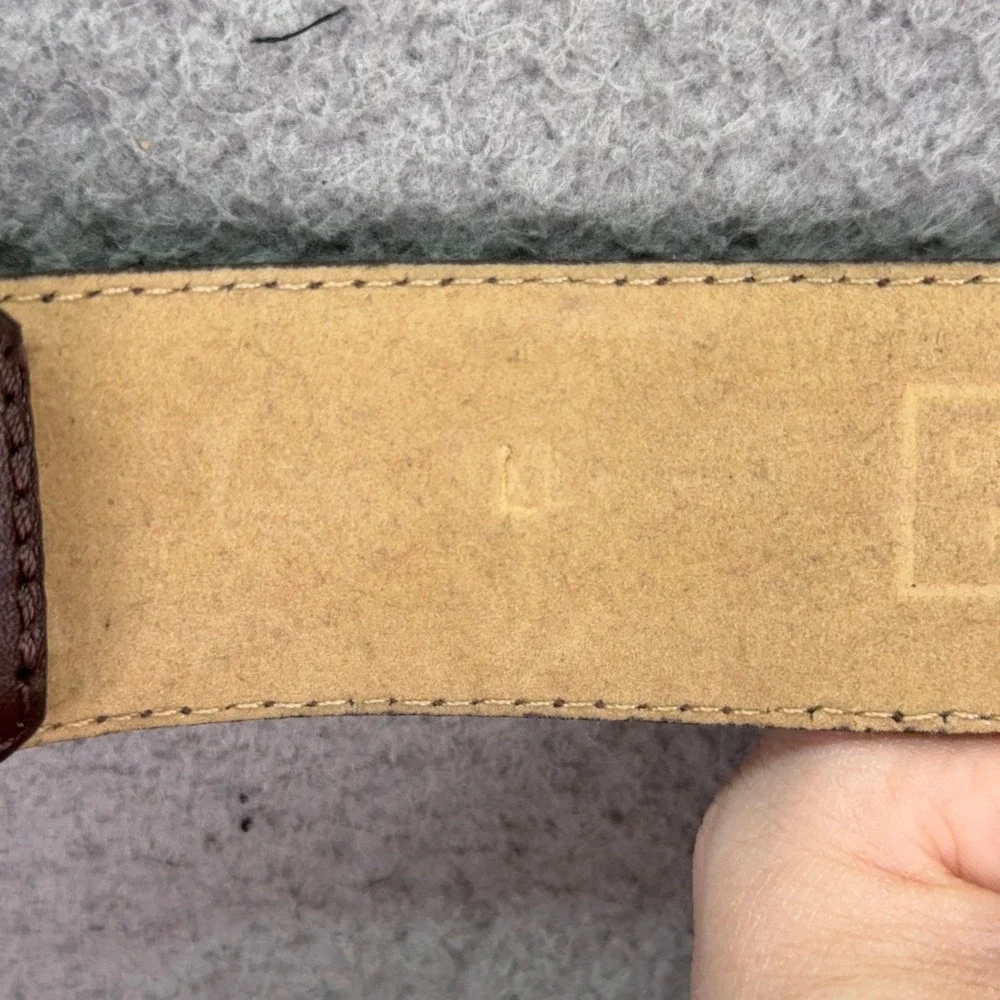 VTG Coach Belt Mens Brown XL Genuine Leather Made In USA Preppy Quiet Luxury